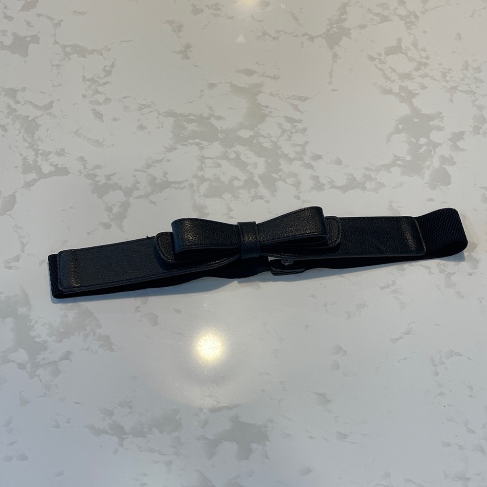 Classic Black Bow Belt